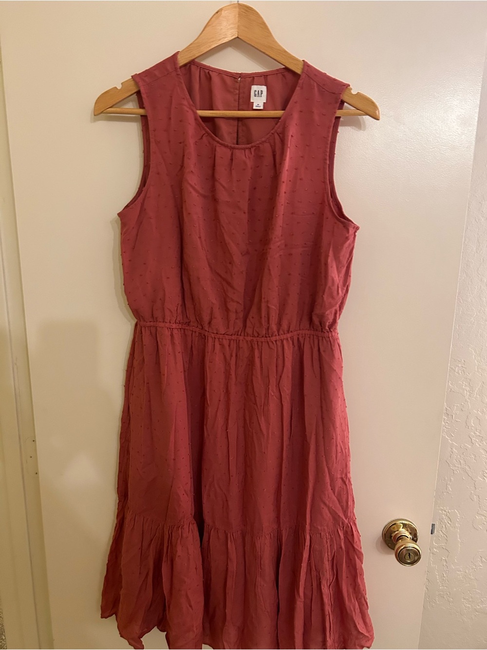 GAP Dusty Rose Sleeveless Midi Dress